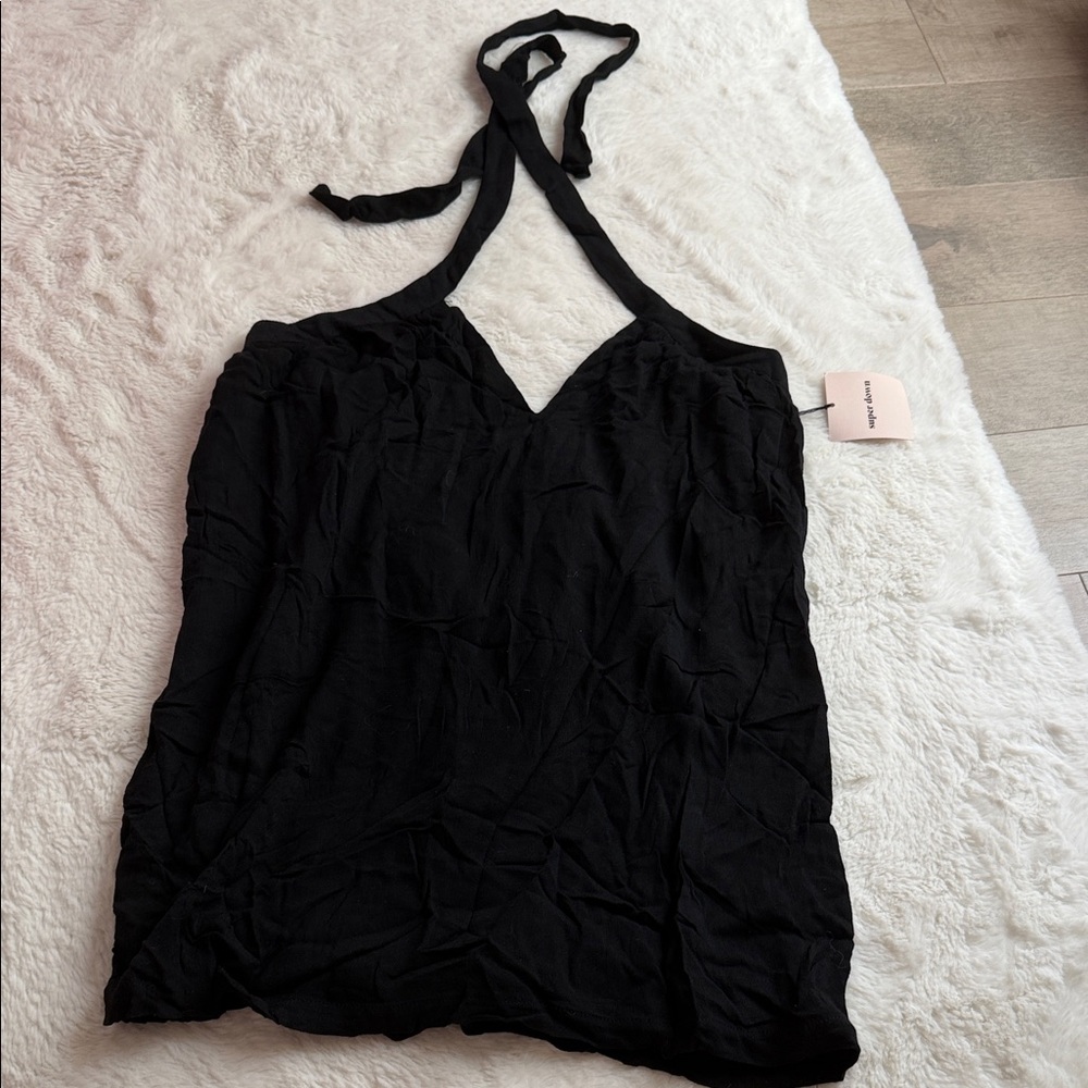 superdown Black Halter Dress